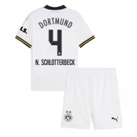 Dječji Nogometni Dres Borussia Dortmund Nico Schlotterbeck #4 Rezervni 2024-25 Kratak Rukav (+ Kratke hlače)